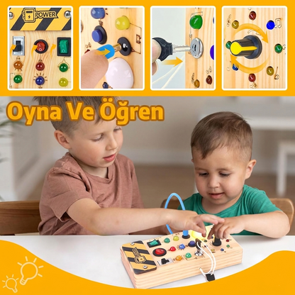 Rovelno Keşif Paneli™ | Montessori İlhamlı Duyu ve Aktivite Tahtası